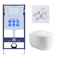 Set AQUATEK АЛЬТАИР (рама AQUATEK Standard INS-0000012 с звукоиз.прокладкой+крепеж KKI-0000002+кнопкаKDI-0000011+унитаз АЛЬТАИР AQ1980-00 с крышкой 500_191_3226734